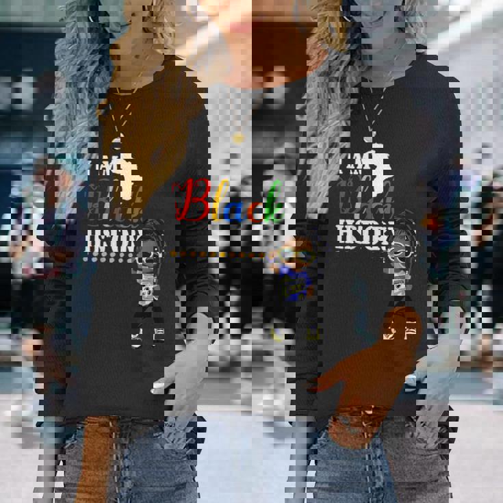 キッズ アイ・アム・ブラック・ヒストリー・シャツキッズガールズブラック・ヒストリー・マンス用 長袖Tシャツ 彼女への贈り物