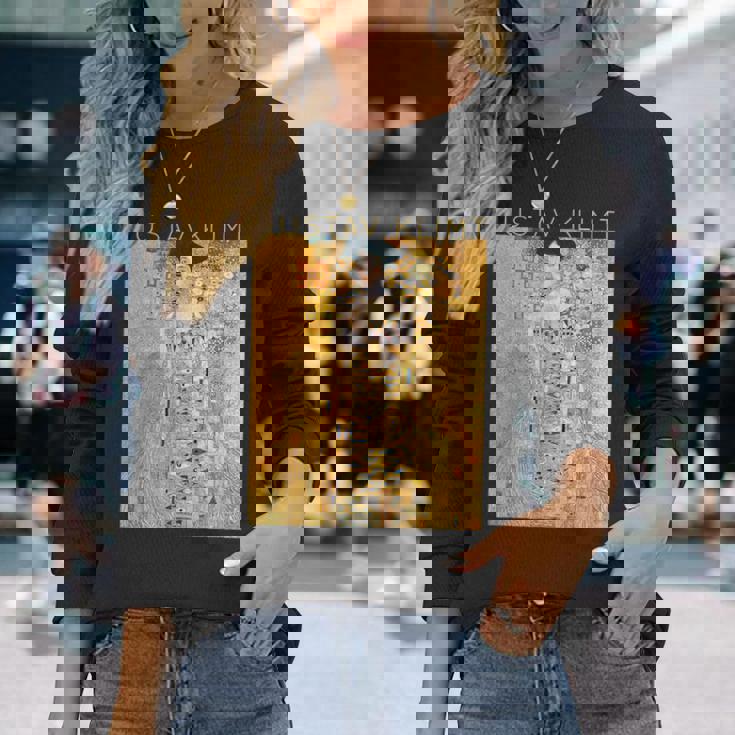 グスタフ・クリムト アデル・ブロッホ・バウアーの肖像 アーティスト向け 長袖Tシャツ 彼女への贈り物