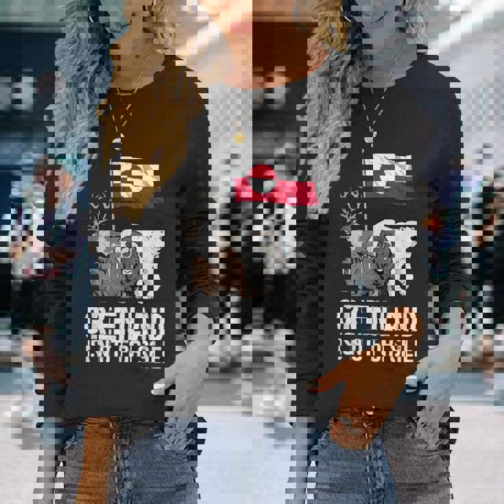 グリーンランド 非売品 グリーンランド 国旗 動物 グリーンランダー 長袖Tシャツ 彼女への贈り物