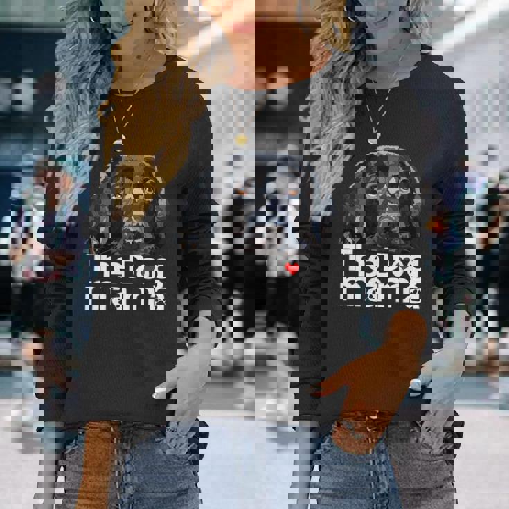 ザドッグママブラックラブラドールママレトリーバーマザードッグマミー 長袖tシャツ 長袖Tシャツ 彼女への贈り物