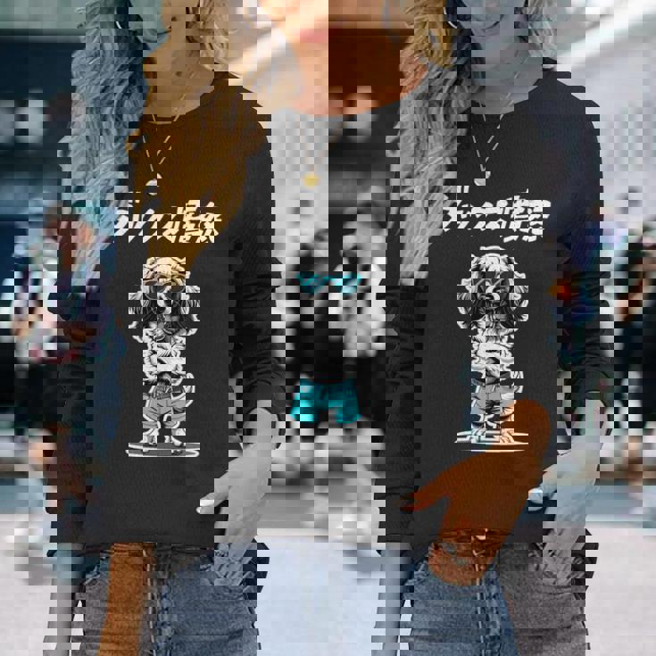 ダックス憤怒 ダックスフンド グッズ 犬 おもしろ 面白い ダジャレ 親父ギャグ 長袖tシャツ 長袖Tシャツ 彼女への贈り物