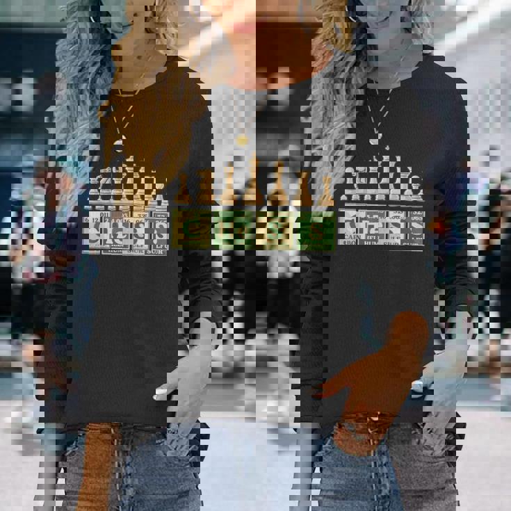 チェス駒 チェスの恋人 チェックメイト ヴィンテージ 長袖Tシャツ 彼女への贈り物