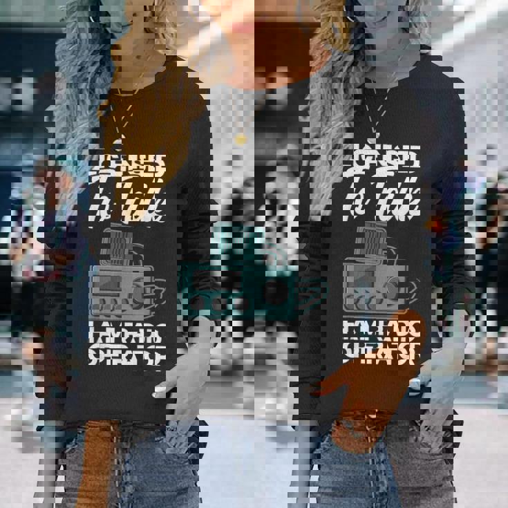 トークハム ラジオオペレーターアマチュア無線 ハム無線機許諾済 長袖Tシャツ 彼女への贈り物