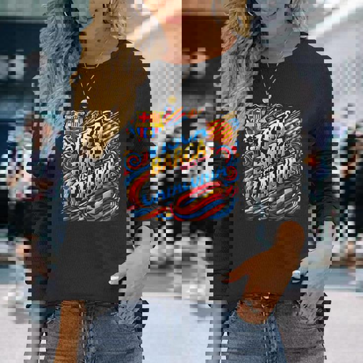 バルセロナ フットボール クラブ スペイン エスパーナ バルセロナ メンズ レディース 長袖Tシャツ 彼女への贈り物