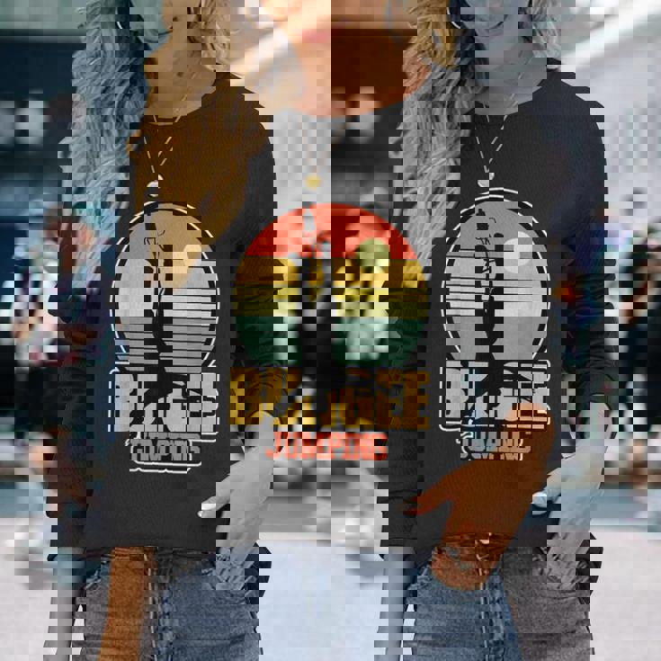 バンジージャンプ バンジージャンプ エクストリームスポーツファン 長袖Tシャツ 彼女への贈り物