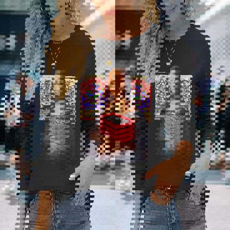 パチンカス 面白いtシャツ モナリザ パチンコ ギャンブル メンズ おもしろ 服 おもしろグッズ ネタ ウケ狙い 長袖tシャツ 長袖Tシャツ 彼女への贈り物