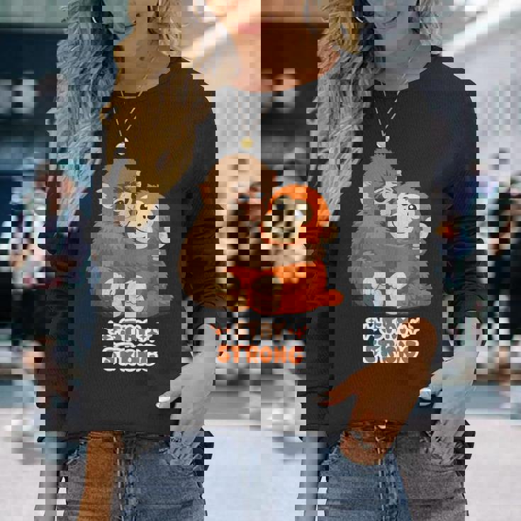 パンチパンチくん 寂しい動物園猿 長袖Tシャツ 彼女への贈り物