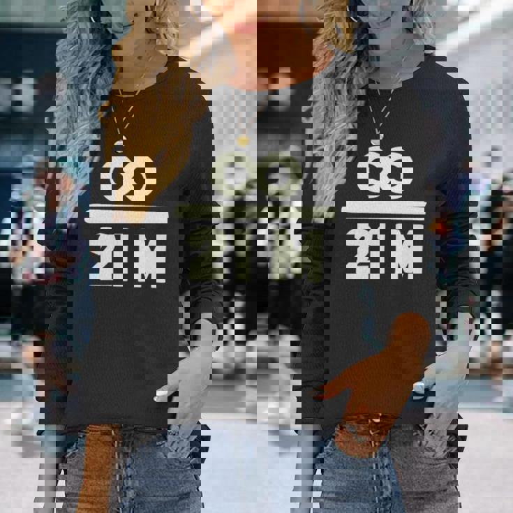 ビットコイン 2100万 マーケットキャップ 暗号通貨愛好家向け 長袖tシャツ 長袖Tシャツ 彼女への贈り物