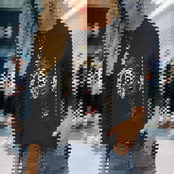 ビリヤードボール 8プールビリヤード 長袖Tシャツ 彼女への贈り物