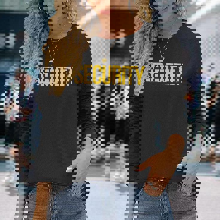 フロントセキュリティバックにセキュリティガード。 長袖Tシャツ 彼女への贈り物