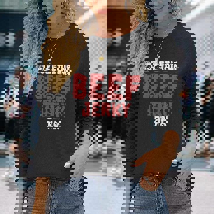 プロフェッショナル・ビーフ・ジャーキー・イーター 肉好き 長袖tシャツ 長袖Tシャツ 彼女への贈り物