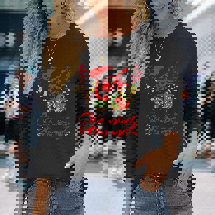 ベトナム新年テトデコレーション チュクムンナムモイ 長袖Tシャツ 彼女への贈り物