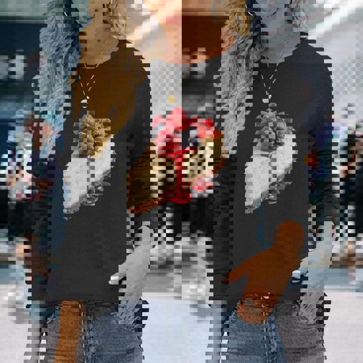 ベリー入りチーズケーキ 長袖Tシャツ 彼女への贈り物