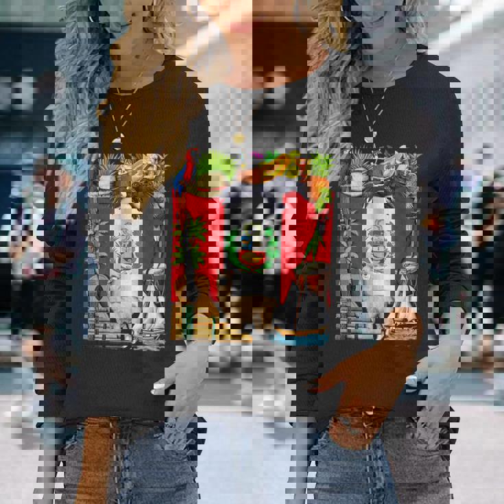 ペルー ペルー国旗 ペルーのルーツ ペルーの遺産 誇り高きペルー人 ペルーの誇り 長袖Tシャツ 彼女への贈り物