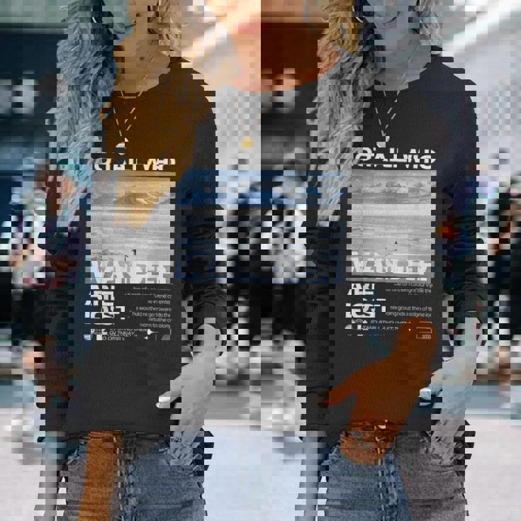 ペンギン「でもどうして」Mountain But Why Meme 長袖Tシャツ 彼女への贈り物