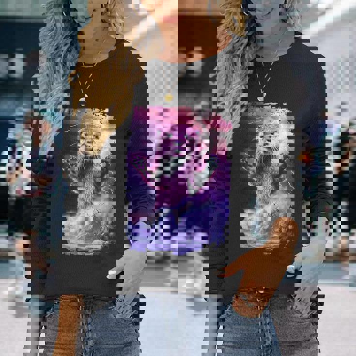 モンスター・クラーケン カワウソ神話 深海の生き物 長袖Tシャツ 彼女への贈り物