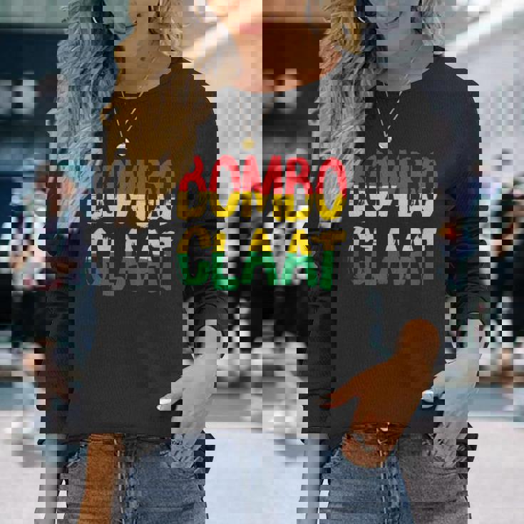 レゲエとジャマイカ Bombo Claat ラスタ ボンボクラット 長袖Tシャツ 彼女への贈り物