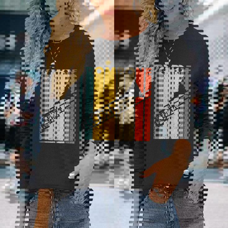 レトロトロンボーン I マーチングバンド I 吹奏楽部 I トロンボーン 長袖Tシャツ 彼女への贈り物