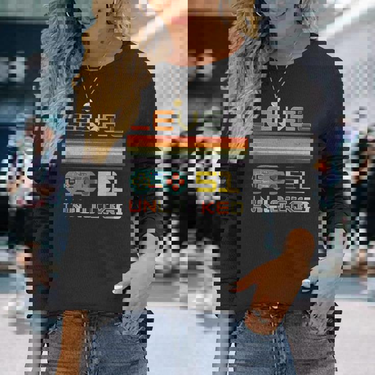 レベル51 アンロック ゲーマー 51歳の誕生日 長袖Tシャツ 彼女への贈り物