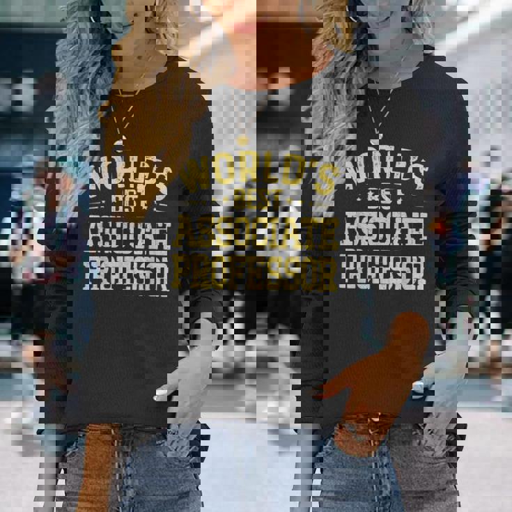 ワールドベスト准教授職位准教授 長袖Tシャツ 彼女への贈り物