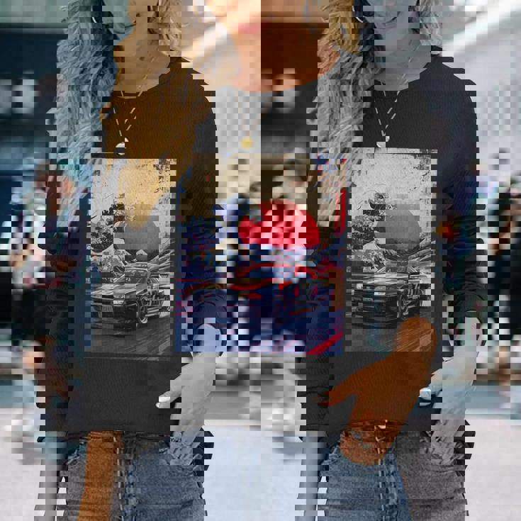 ヴィンテージ Jdm ドリフト レースカー 和波沖 神奈川 アート 長袖Tシャツ 彼女への贈り物