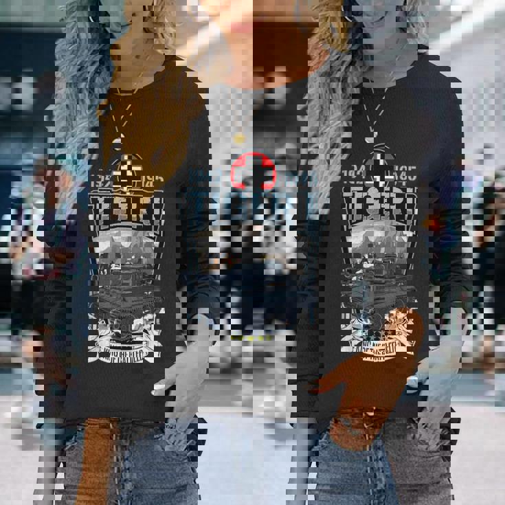 ヴィンテージ第二次世界大戦ドイツ戦車ティーガーi（1） 長袖Tシャツ 彼女への贈り物