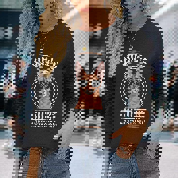 世界で最もクールなアビシニアンパパ 長袖Tシャツ 彼女への贈り物