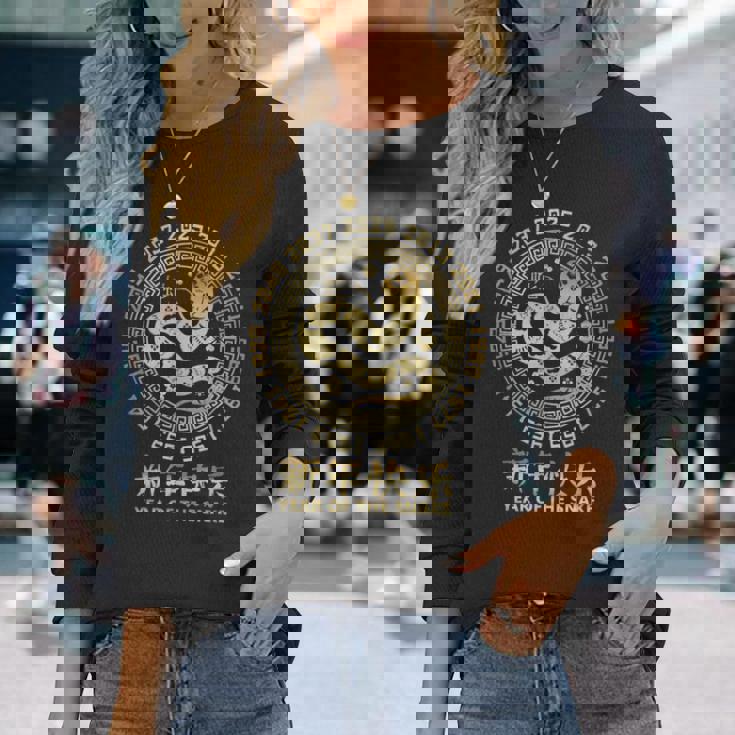 中国の旧正月 蛇 2025年 長袖Tシャツ 彼女への贈り物