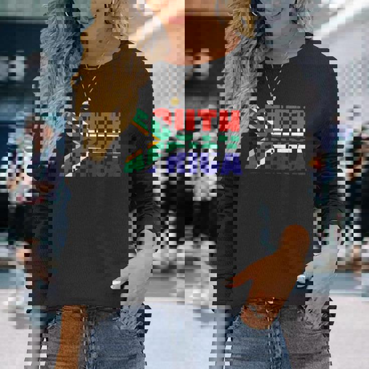 南アフリカ 国旗 南アフリカ 長袖Tシャツ 彼女への贈り物