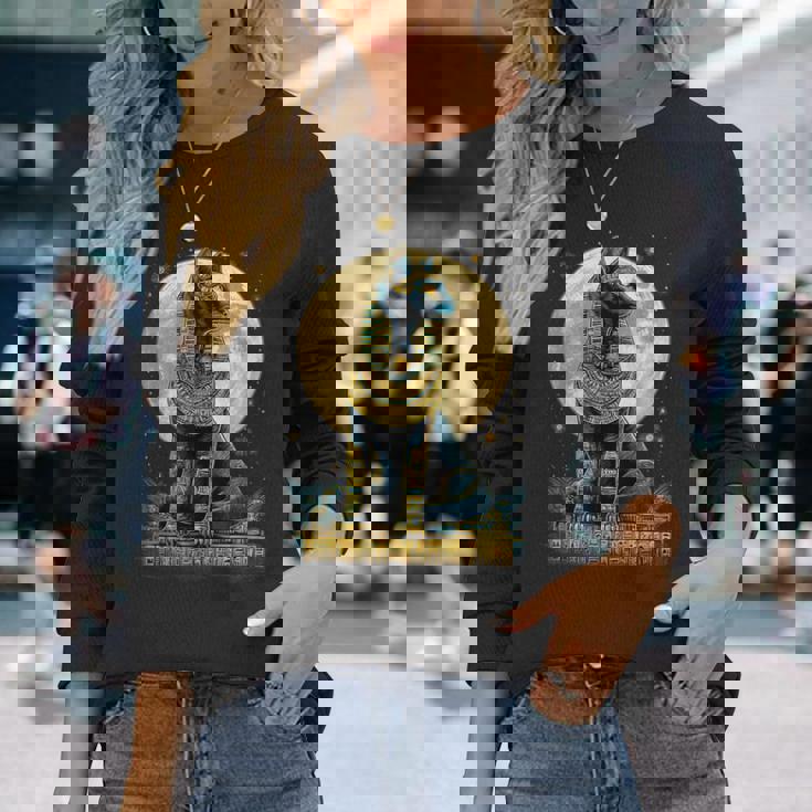 古代エジプト エジプト神 エジプト神話 バステトエジプト学 長袖Tシャツ 彼女への贈り物