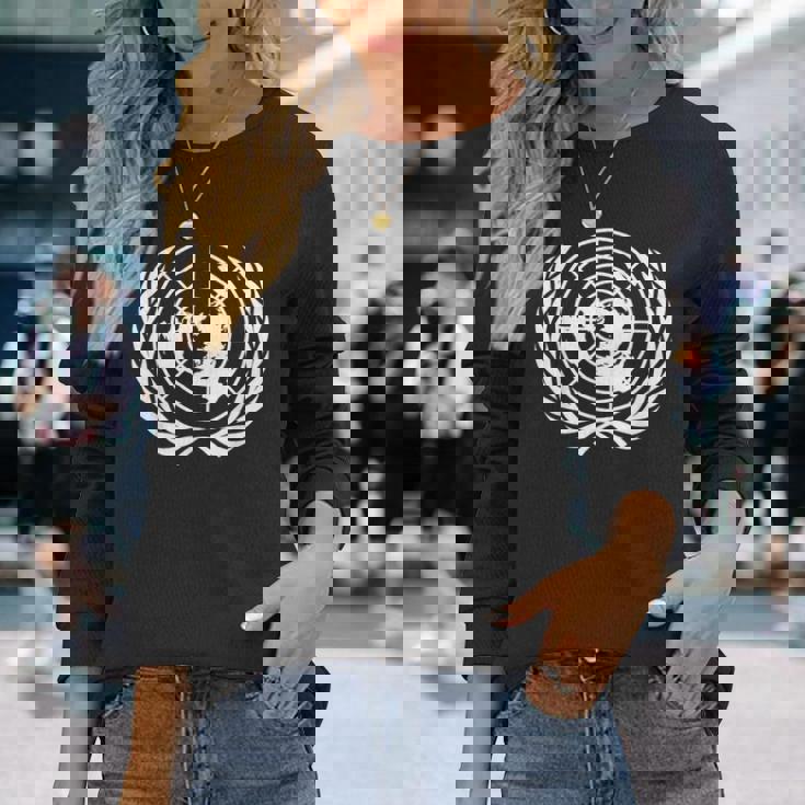 国連旗 長袖Tシャツ 彼女への贈り物