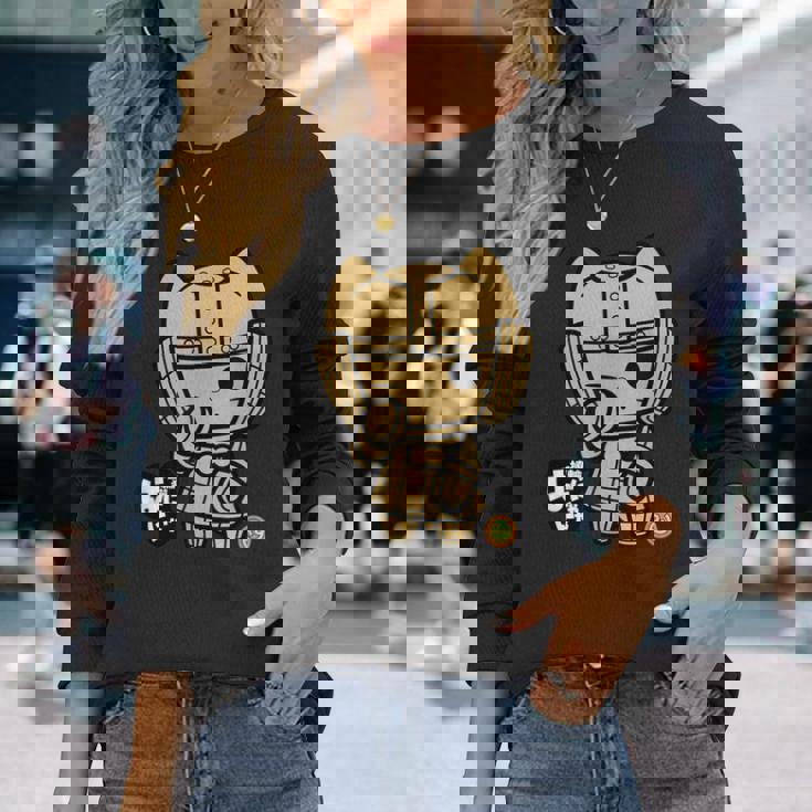 埴輪猫はにゃにゃ_004 長袖Tシャツ 彼女への贈り物