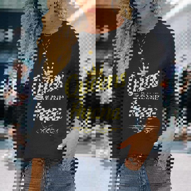 女王はayanaと名付けられる 長袖Tシャツ 彼女への贈り物