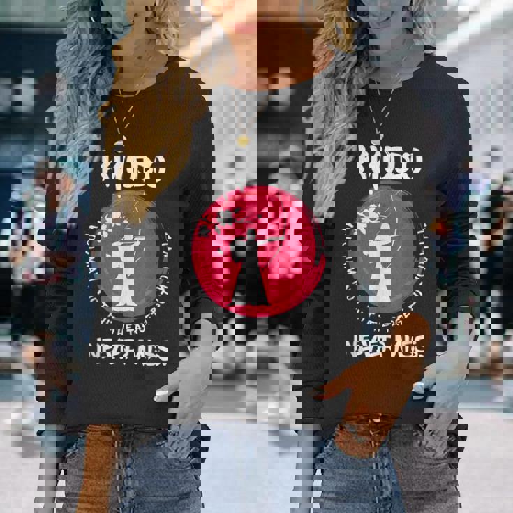 弓道は絶対にお見逃しません おもしろジャパンアーチェリー 弓道アイデア 長袖Tシャツ 彼女への贈り物