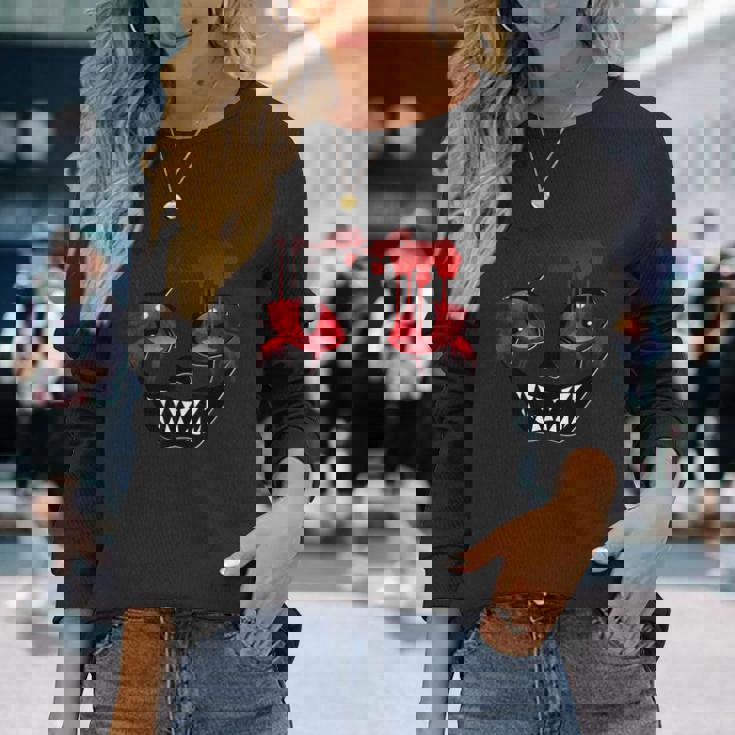 怖いデザイン 長袖Tシャツ 彼女への贈り物