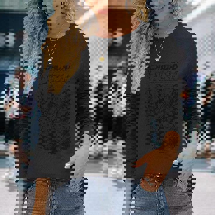 恐竜に乗る楽しいイエス 長袖Tシャツ 彼女への贈り物