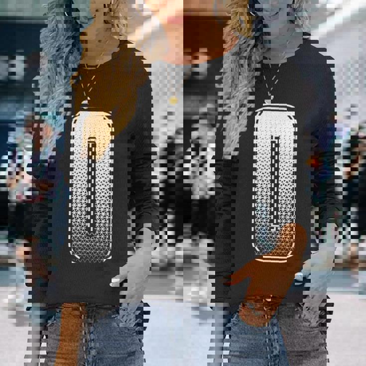 数字 0 ゼロ 長袖Tシャツ 彼女への贈り物