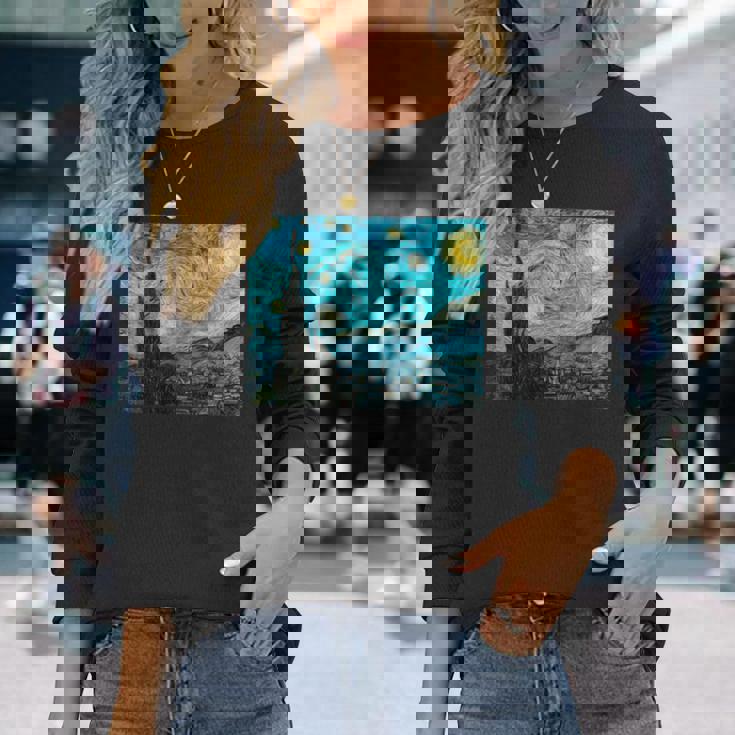 星月夜 ゴッホ 長袖tシャツ 長袖Tシャツ 彼女への贈り物