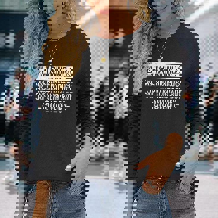 社会学を愛する人への面白いギフト。 長袖Tシャツ 彼女への贈り物