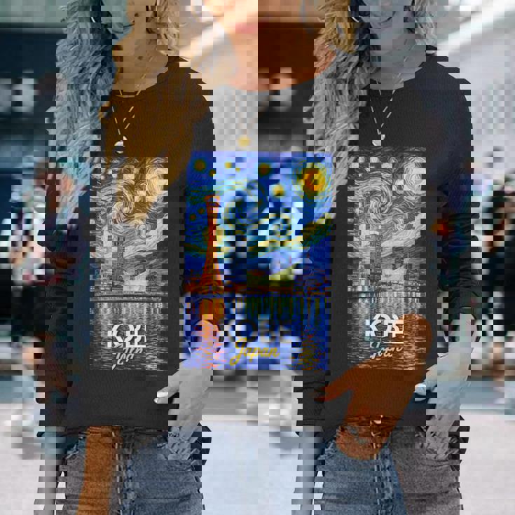 神戸 日本 長袖Tシャツ 彼女への贈り物