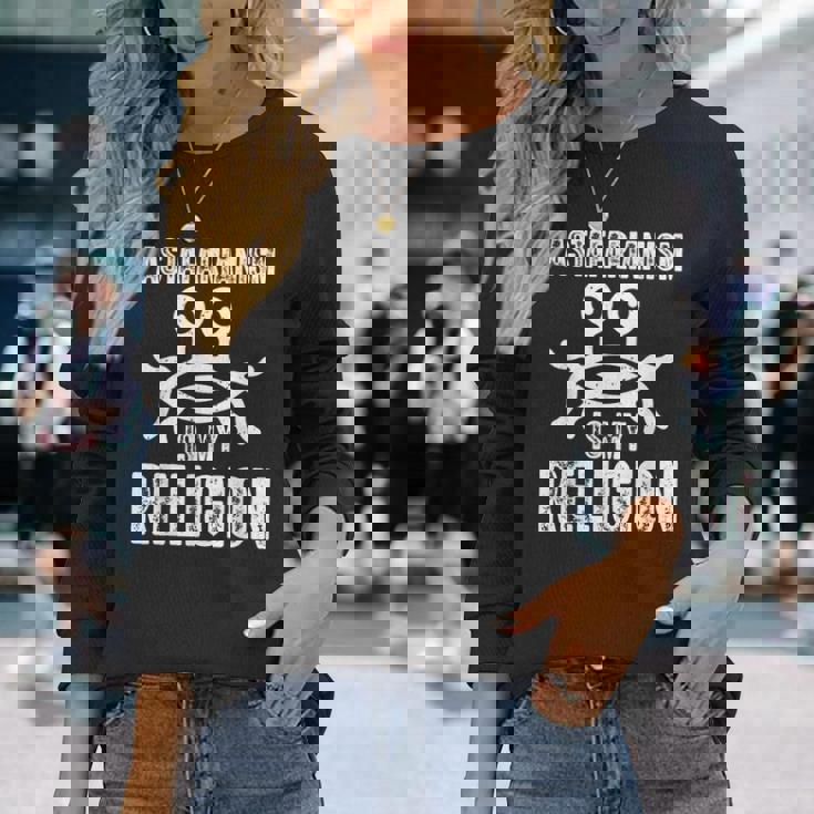 空飛ぶスパゲッティモンスター Fsm パスタファリアニズム イズ マイ リジョン 長袖Tシャツ 彼女への贈り物