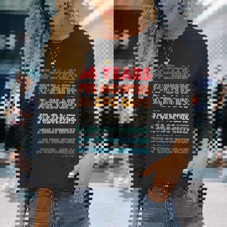 素晴らしい66歳の誕生日プレゼント 面白い レトロ 66歳の誕生日 長袖Tシャツ 彼女への贈り物