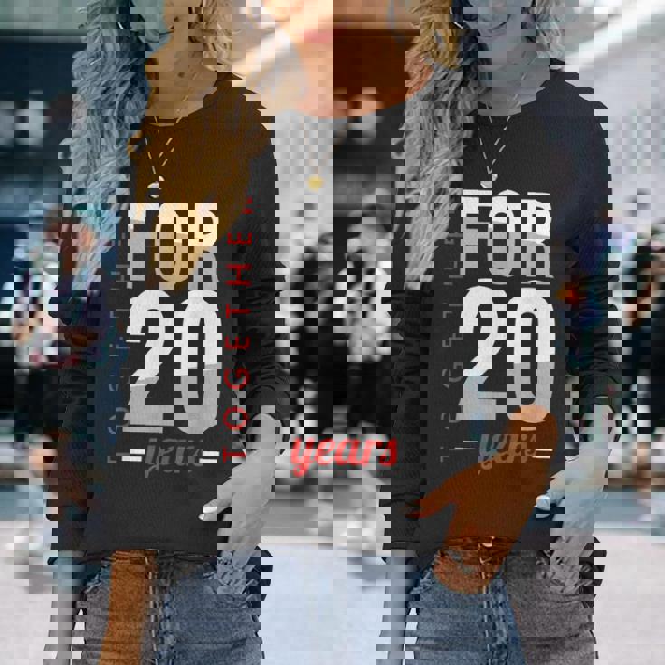 結婚20周年 結婚記念日 磁器 結婚記念日 長袖Tシャツ 彼女への贈り物