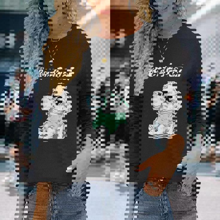 褒めたら伸びる子 マルチーズ グッズ 犬 おもしろ 面白い ネタ 笑える かわいい 長袖Tシャツ 彼女への贈り物