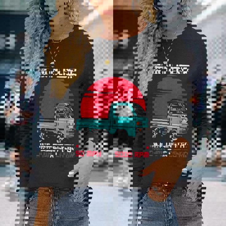 軽トラックジャパン ミニトラック Get In Loser 日本トラック 長袖Tシャツ 彼女への贈り物