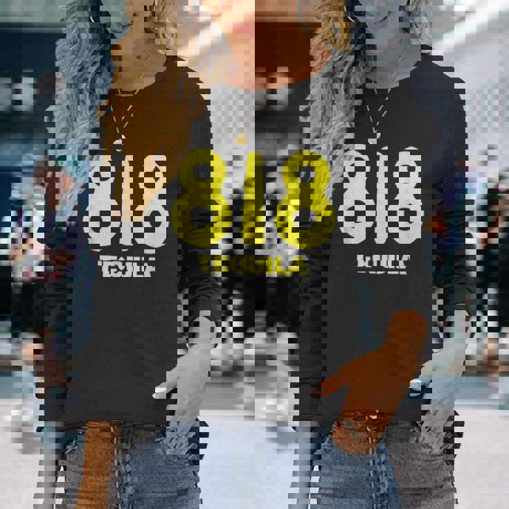 面白いドリンクデザイン 818 チームテキーラワインラバー 長袖Tシャツ 彼女への贈り物