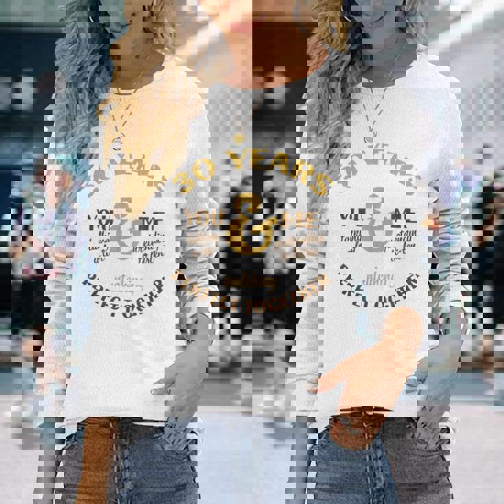 30年 一緒に完成 30周年 おそろい カップル 長袖Tシャツ 彼女への贈り物