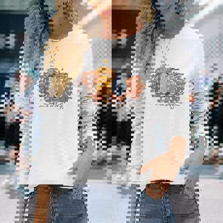 60歳 ヴィンテージ 1966 60歳の誕生日 ワイルドフラワー 長袖Tシャツ 彼女への贈り物