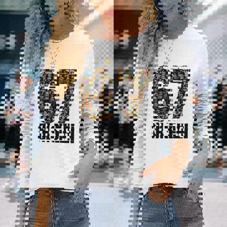 67 シックスセブン イタリアンブレインロットジェネレーションアルファスラングミーム 長袖Tシャツ 彼女への贈り物