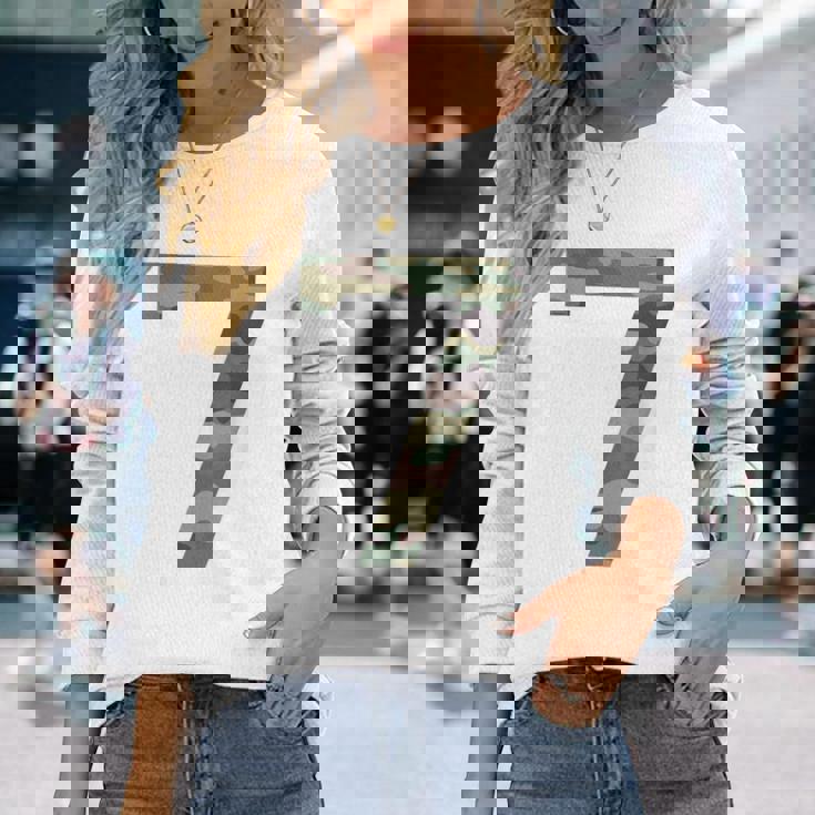 7 ジャージ ユニフォーム バーシティ スポーツ 迷彩 カモフラージュ 7Th 長袖Tシャツ 彼女への贈り物